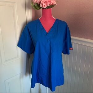 Royal Blue Unisex Dickies Scrub Pants and Top Set size Large